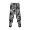 thumbnail image 4 of UAYOTSE Kids Halloween Spider Web Themed Pajama Set, Long‑Sleeve Shirt and Elastic Cuff Pants Dark‑Tone Spider Graphic Sleep Outfit Size 8-9 Years, 4 of 9
