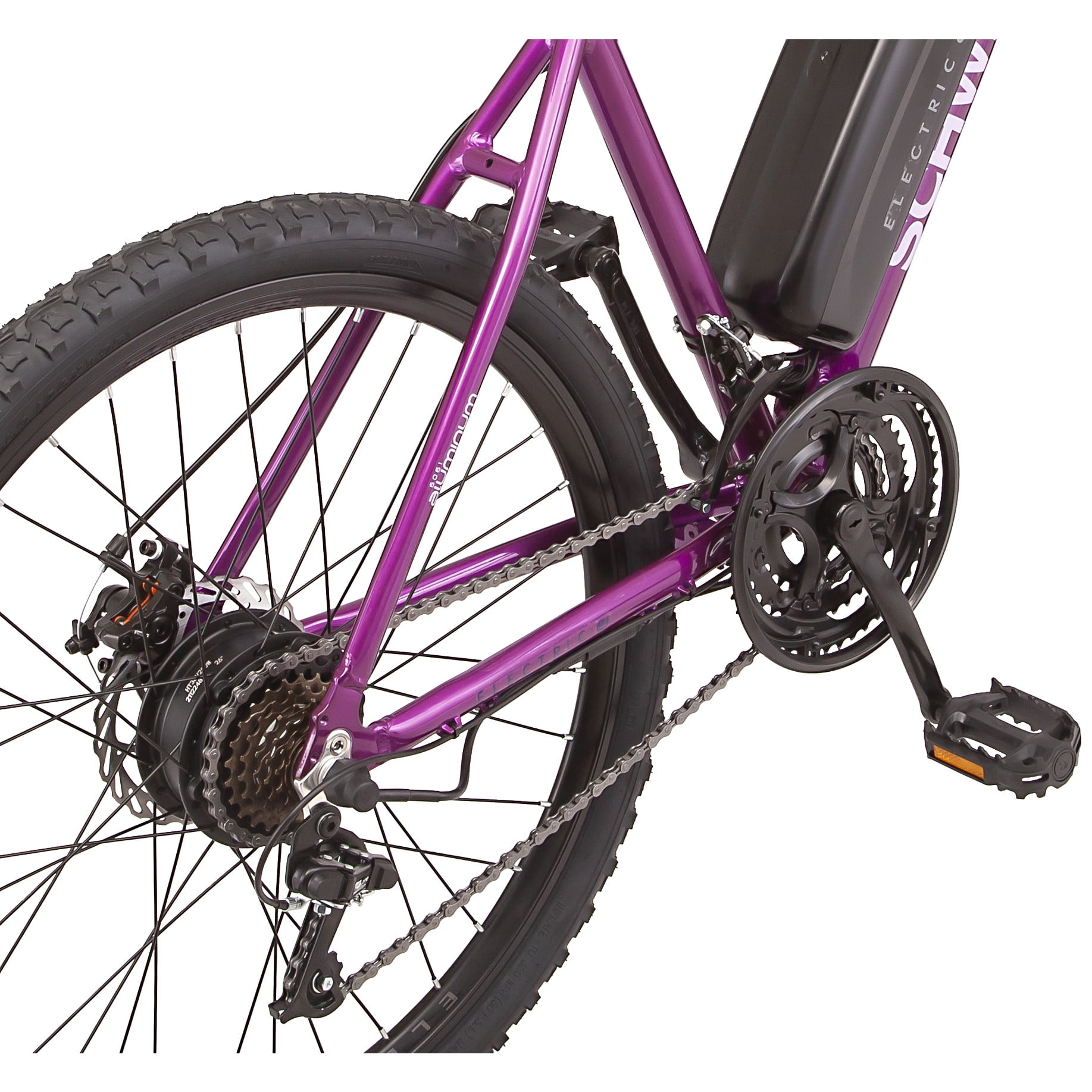 Schwinn 26-in. Boundary Unisex Electric Bike for Adults, Throttle, Wine, 250w Motor, Mountain Ebike
