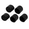 Unique Bargains 25mm Dia Rubber Round Cabinet Leg Insert Cover Protector Black 5pcs
