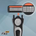 thumbnail image 4 of BIC Flex 4 Rasoirs Rechargeables pour Hommes, Rasoirs à 4 Lames Durables pour Peau Sensible, 1 Manche et 4 Cartouches, Ensemble de Rasage, 4 of 6