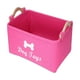 thumbnail image 3 of Organizador de juguetes para perros, cesta rectangular para artículos de cachorros, para ropa de mascotas, mantas Rosa, 3 of 8
