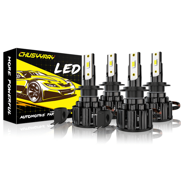 4x H7 LED Headlight Bulb Kit High/Low Beam 8000LM Super Bright 6000K Cool White