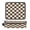 Brown and Cream Checkered, variant on Hair Tool Organizer Bag with Heat Resistant Mat Removable Travel Storage Case for Hot Air Brushes Curling Irons Brown and Cream Checkered
