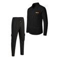 thumbnail image 5 of Zenithor Men's 2 Piece Outfits Winter Warm Long Sleeve Button-Up Shirts and Elastic Waist Cargo Pants Set for Commute Casual S-3XL, 5 of 7