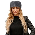 thumbnail image 3 of UTSJKR Faux Fur Headbands for Women, Fluffy Winter Headbands for Women, Womens Winter Headband with Elastic Black, 3 of 5