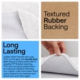 thumbnail image 4 of GORILLA GRIP Chenille Bath Rug 44x26, Rubber Back Quick Dry Washable Microfiber Bathroom Mats, White, 4 of 10