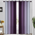 thumbnail image 2 of Yakamok Grommet Purple Blackout Ombre Curtains,Room Darkening for Bedroom/Living Room Blackout, 52x84 inches, 2 Panels, 2 of 7