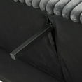 thumbnail image 3 of Furniture of America Wuntly Convertible Chenille Futon Sofa Bed, Charcoal Gray, 3 of 6
