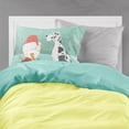 thumbnail image 2 of Harlequin Great Dane Snowman Christmas Fabric Standard Pillowcase, 2 of 2
