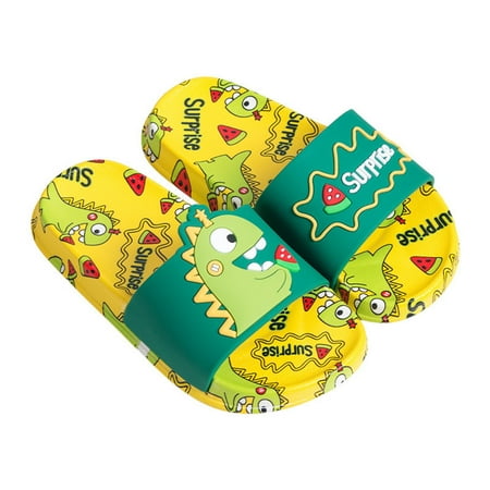 

Kids Cartoon Dinosaur Slide Sandals Non-Slip Beach Water Shoes Boy Girls Slipper
