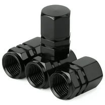 MELIVO Tire Valve Stem Caps 4 Packs Screw-On Aluminum Alloy Tire Valve Stem Caps Dustproof Tire Caps Heavy-Duty Universal Hexagon Tire Air Caps