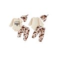 thumbnail image 2 of Cjfdfy Newborn Baby Boy Western Outfits My First Rodeo Long Sleeve Romper With Cow Print Pants Hat Set Little Baby Cute Country Fall Winter Outfit 0-18 Months, 2 of 9