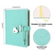 thumbnail image 2 of Diario Uxcell B6 con cerradura y llave, cuaderno de cuero para journaling lindo, diario con cerradura, verde, 2 of 7