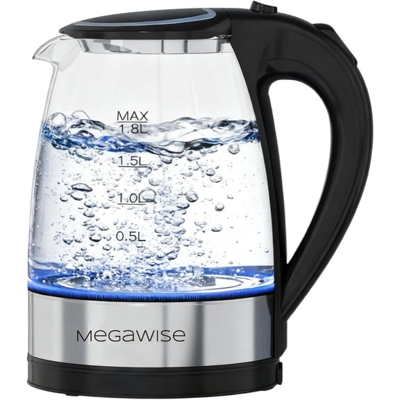 Electric Glass Kettle with Auto Shut-Off (1.8L)