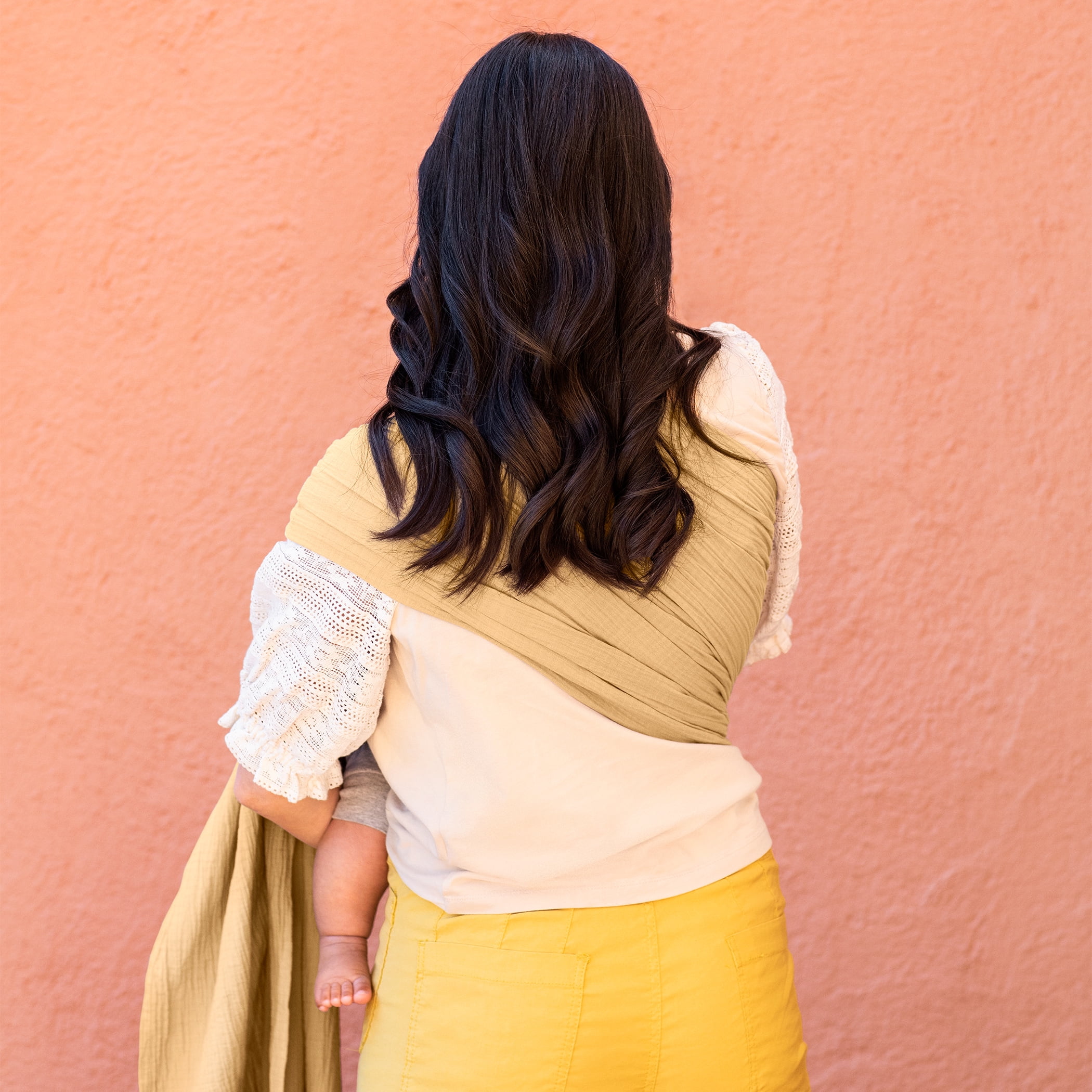 Moby Wrap Ring Sling Baby Carrier in Saffron