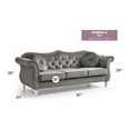 thumbnail image 2 of Glory Furniture Hollywood Velvet Sofa in Dark Gray, 2 of 6