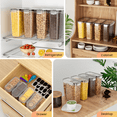 thumbnail image 7 of 4 Pack Airtight Food Storage Containers with Lids, 4L/135.2oz Plastic Kitchen and Pantry Organization Canisters for Cereal, Dry Food, Flour and Sugar, BPA Free, Free Spoon Set, Labels & Marker, 7 of 7