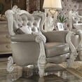 thumbnail image 3 of ACME Versailles Chair w/2 Pillows in Vintage Gray Synthetic Leather & Bone White, 3 of 4