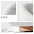 thumbnail image 6 of Merluxy Accent Chair for Living Room, 360° Swivel Armchair,Teddy Upholstered, White, 6 of 8