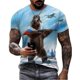 thumbnail image 2 of Russian Flag Print Short Sleeve Casual Summer Round Neck T-shirt For Men, 2 of 5