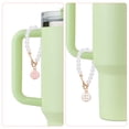 thumbnail image 3 of Uxcell 3 piezas de accesorios de encanto de letras cadena de perlas para taza de tumbler blanco/negro/rosa (letra C), 3 of 6