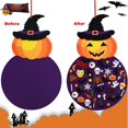 thumbnail image 3 of Decoración para colgar de brujas de calabaza DIY de fieltro para niños, artesanías y kits, adornos adhesivos, decoraciones para fiestas de Halloween Feliz Sencillez, 3 of 5