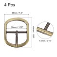 thumbnail image 2 of Uxcell 4Pack 1.18" Single Prong Belt Buckle Oval Center Bar Buckles for Leather Craft, Bronze, 2 of 6