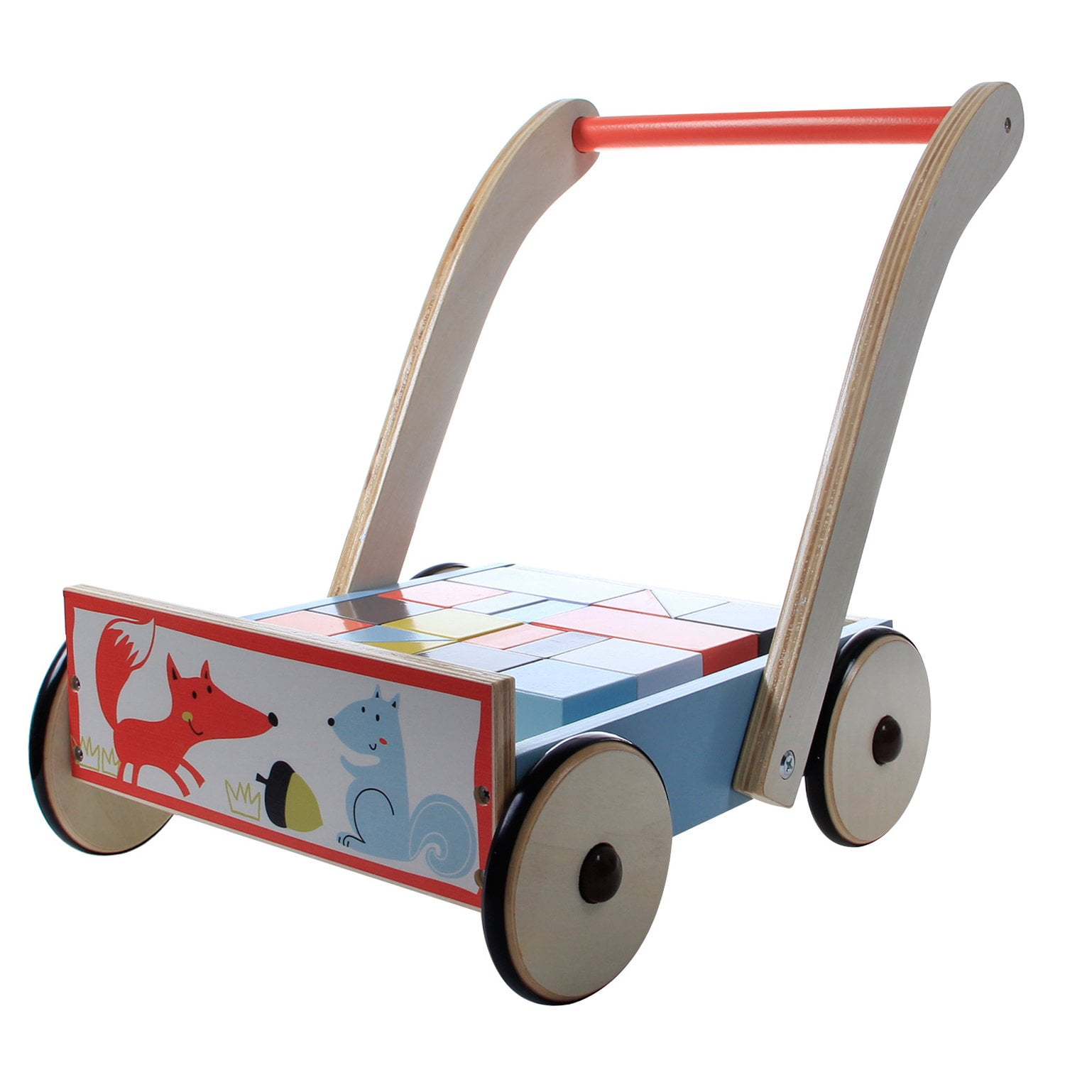 3 wheel wooden walker for babies