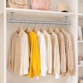 Ceiling Mounted Closet Rods for Hanging Clothes, 17-84in, Silver ...