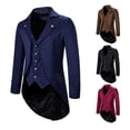thumbnail image 2 of Traje de solapa de rendimiento para hombre, moda de talla europea, otoño e invierno, vestido de cola de milano para hombre, 2 of 4