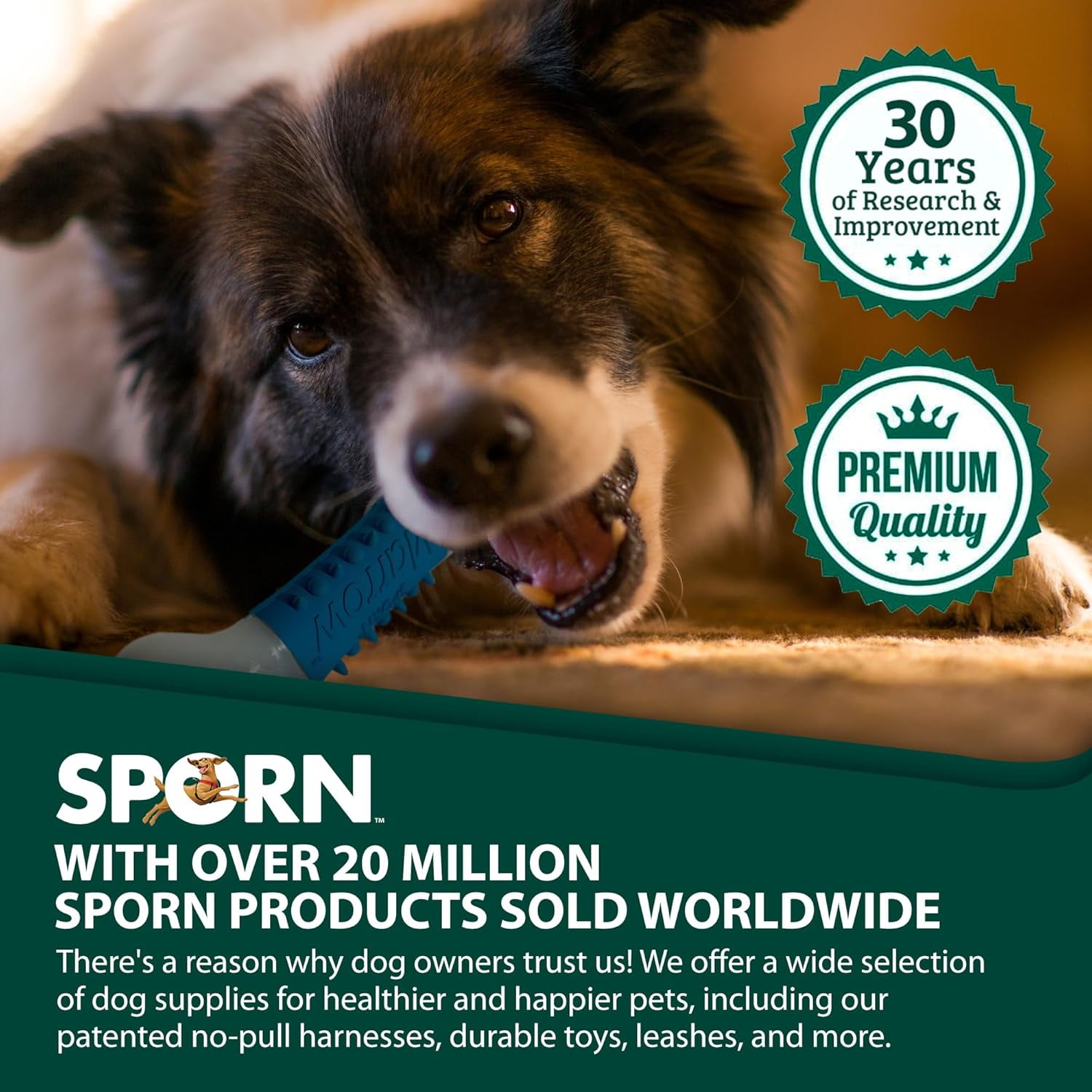 Sporn Ultimate Marrow Dog Chew Bones for Aggressive Chewers, Jerky Flavor Dog Chew Toys for Medium Dogs, Made with Tough Nylon