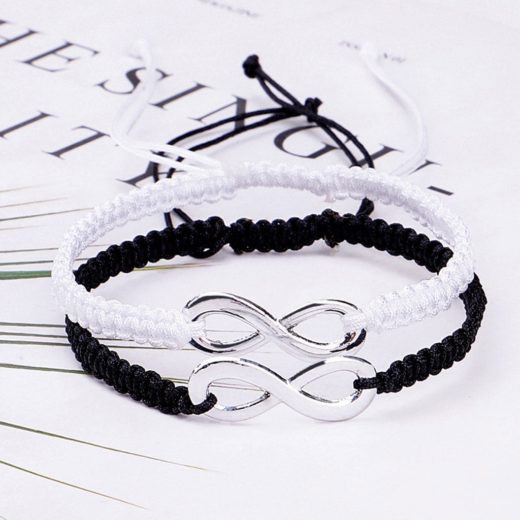 Maya's Grace 2pcs Set Couple Bracelet Infinity Love String Bracelets -  Walmart.com