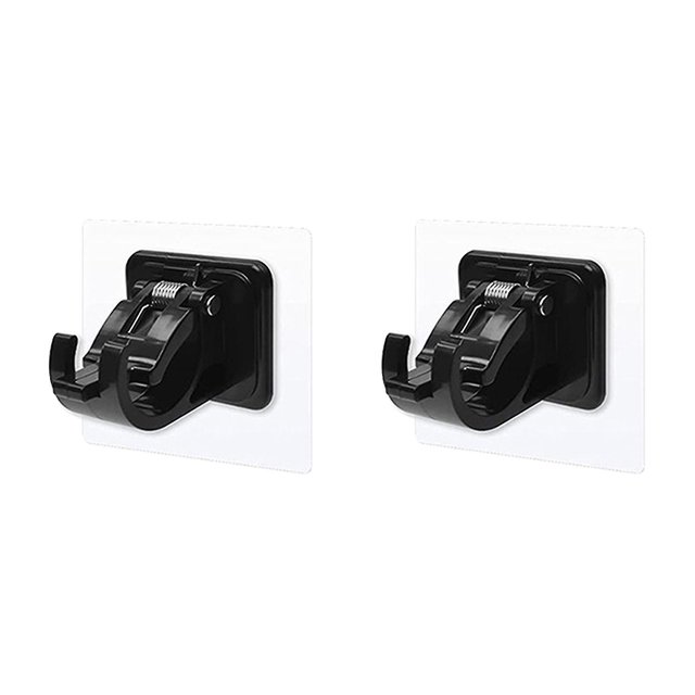 Soporte para poste colgante autoadhesivo, soportes de varillas para cortina, toallero, pegado transparente sin huellas, gancho de barra sin clavos, 2 uds.