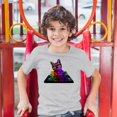 thumbnail image 3 of Tee Hunt Dj Kitty Youth T-Shirt Rainbow Cat Funny Animal Lovers Music Kids, Gray, X-Large, 3 of 5