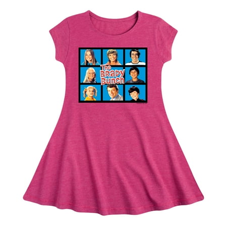 

The Brady Bunch TV Show - Classic Hollywood Squares - Family - Toddler And Youth Girls Fit And Flare Dress