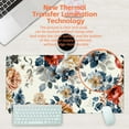 thumbnail image 4 of Large Gaming Mouse Pad for Desk,Vintage Botanical Flower Bunch Desk Mat,Beautiful Flowers Desk Pad,31.5"x15.7" Extended Big Computer Keyboard Mouse Pad with Non-Slip Base and Stitched Edge, 4 of 6