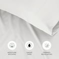 thumbnail image 4 of Noble Linens 2 Piece Rayon From Bamboo Pillowcase Set, White, Standard/Queen, 4 of 5