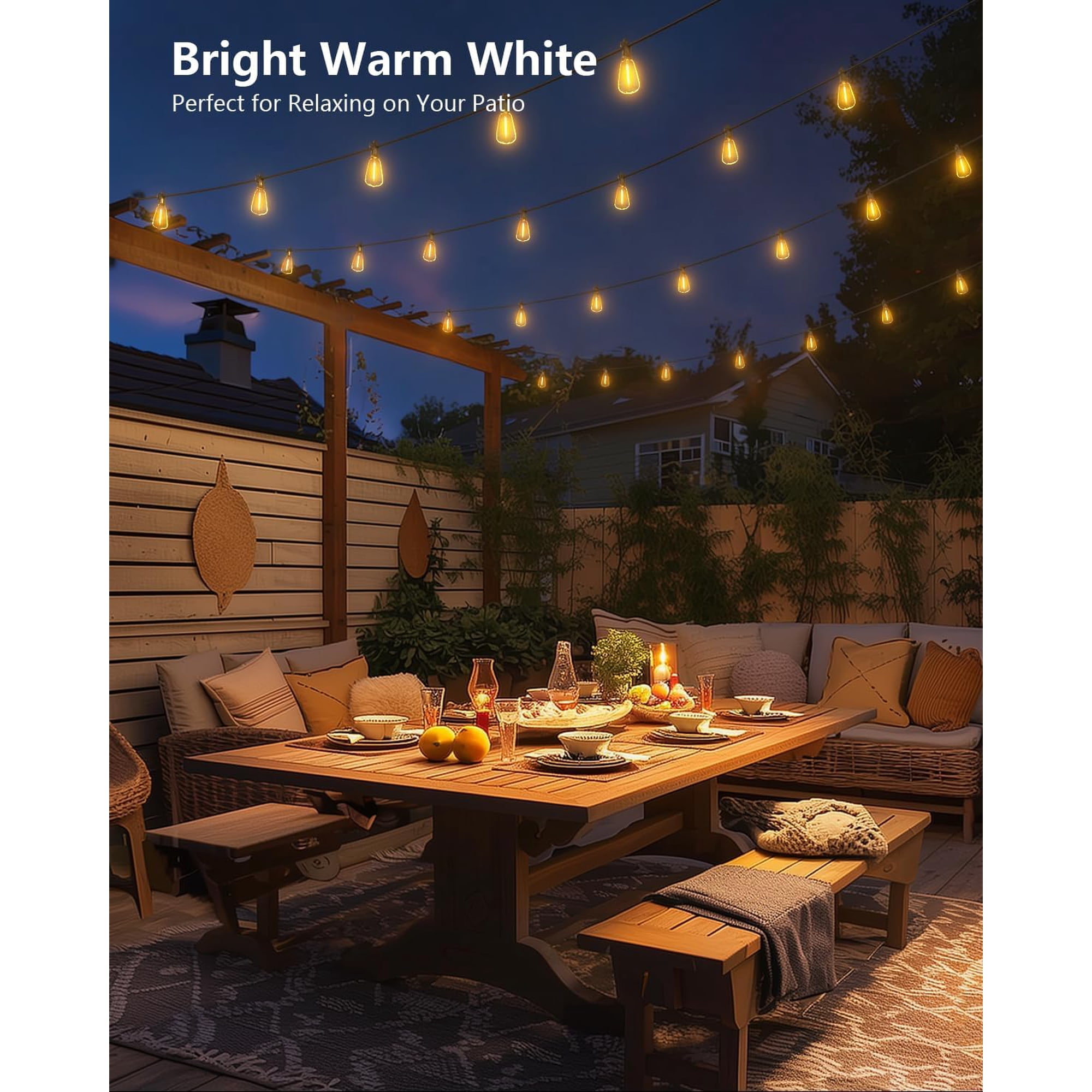Brightown 100FT Solar String Lights Outdoor Waterproof with Remote