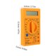 thumbnail image 3 of DT-830D Multímetro digital con zumbador Voltaje de salida de onda cuadrada Amperio Ohm Probador Sonda DC AC LCD Protección contra sobrecarga (Amarillo), 3 of 8