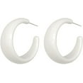 thumbnail image 1 of LAICAIW Grande Boucle d'Oreille Ovale Simple en Plastique, 1 of 7