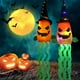 thumbnail image 4 of Decoración de Halloween con manga de viento y calavera, luces decorativas de Halloween, linternas con esqueleto de calavera, 4 of 5