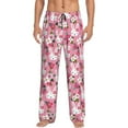 thumbnail image 2 of Goofa Rose Rabbit Printed Soft Pajama Pants for Men, Wide Leg Comfy Casual Lounge Yoga Pants-Large, 2 of 9