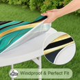 thumbnail image 5 of Teal Gold Marble Pattern Round Fitted Tablecloth with Elastic Edge,Dining Table Cover Waterproof,Outdoor Round Tablecloth for Camping,Dining,Indoor and Outdoor, 5 of 7