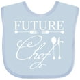thumbnail image 3 of Inktastic Future Chef with Silverware Boys or Girls Baby Bib, 3 of 4