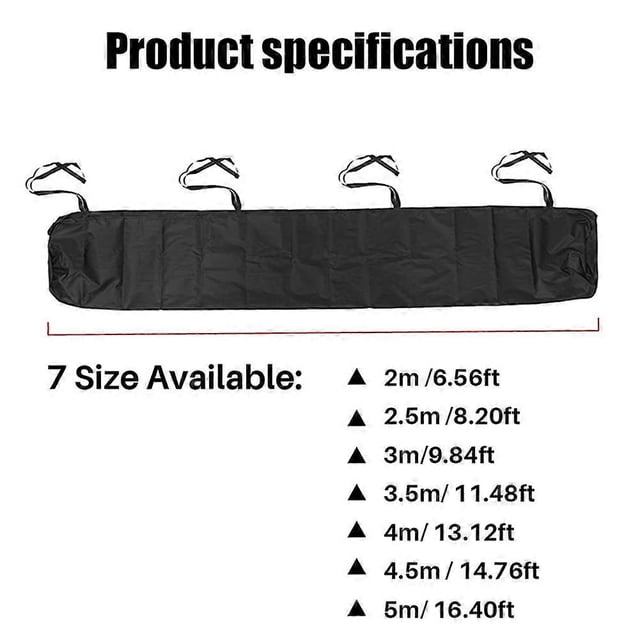 Sac de Couverture d'Auvent, Housse Anti-Poussière pour Auvent de Patio 4m Gris, Housse de Rangement pour Auvent de Patio Imperméable Protection Hivernale