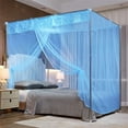 thumbnail image 2 of Niusricy Canopy Bed Curtains, 4 Corner Post Lace Trim Princess Bed Canopy, Mosquito Net for Adult Kids Bedroom, 2 of 4