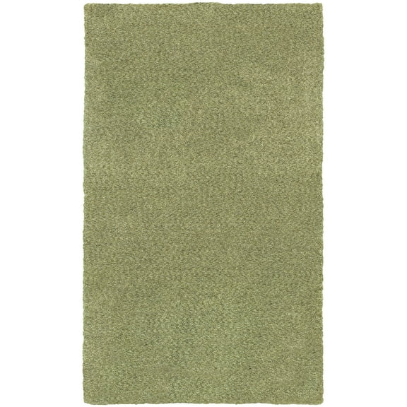 Leif Shag Solid Area Rug, Green, 6' x 9'