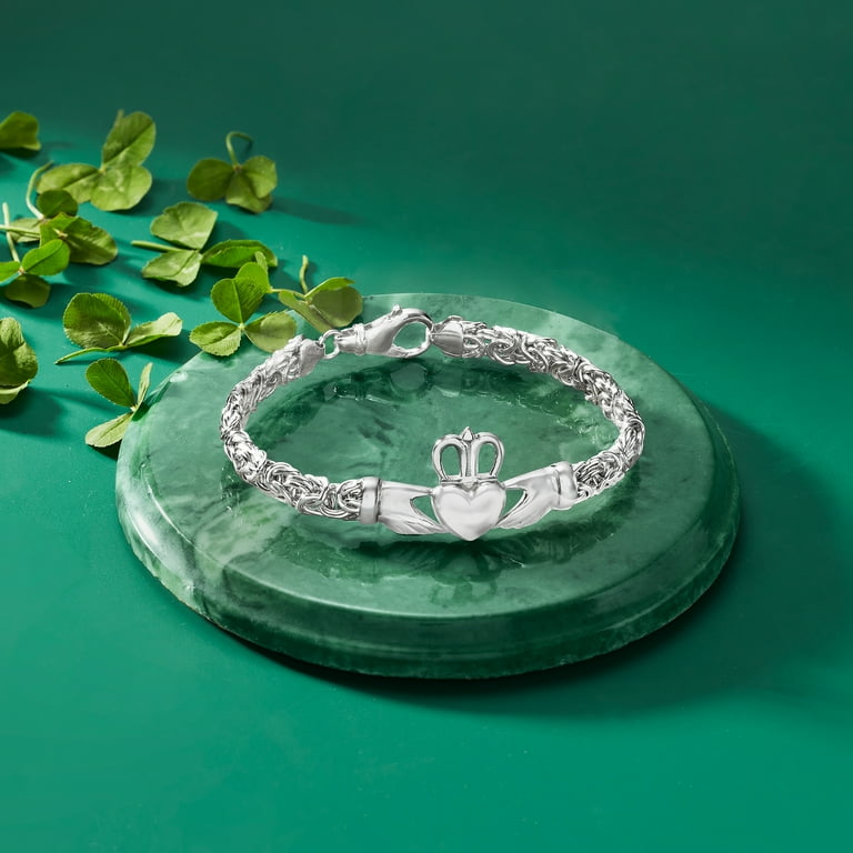 Claddagh bracelet deals silver