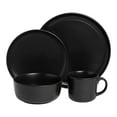 thumbnail image 2 of 10 Strawberry Street Double Line 16 Piece Dinnerware Set Matte Black, 2 of 5