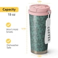 thumbnail image 6 of 18oz Travel Coffee Mug with Strap, 316 Stainless Steel Vacuum Insulated Tumbler, 2-in-1 Straw Lid, Camouflage Print, 6 of 6
